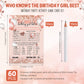 Leinuosen Who Knows The Birthday Girl Best Card, 50 Pcs Birthday Party Game Set Girly Pink Rose Gold Sprinkles Themed Birthday C