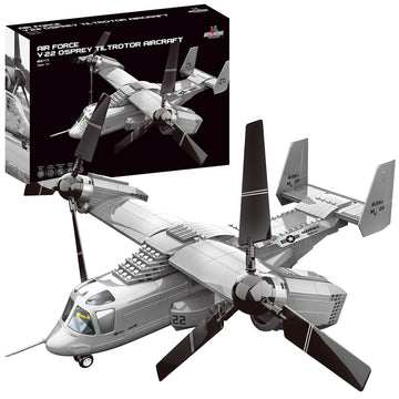 Apostrophe Games V-22 Osprey Tiltrotor Aircraft Building Block Set - 460 Pieces
