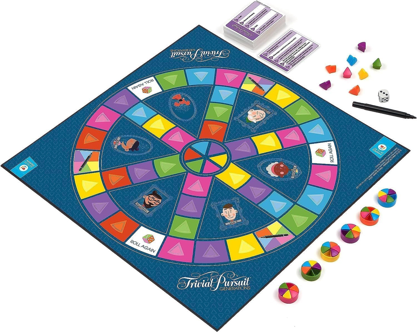 JOY FOR ALL Trivial Pursuit Generations - Trivia Game for Seniors with Easy-to-Read Cards - Model A4203 - Memory Activity for Elderly