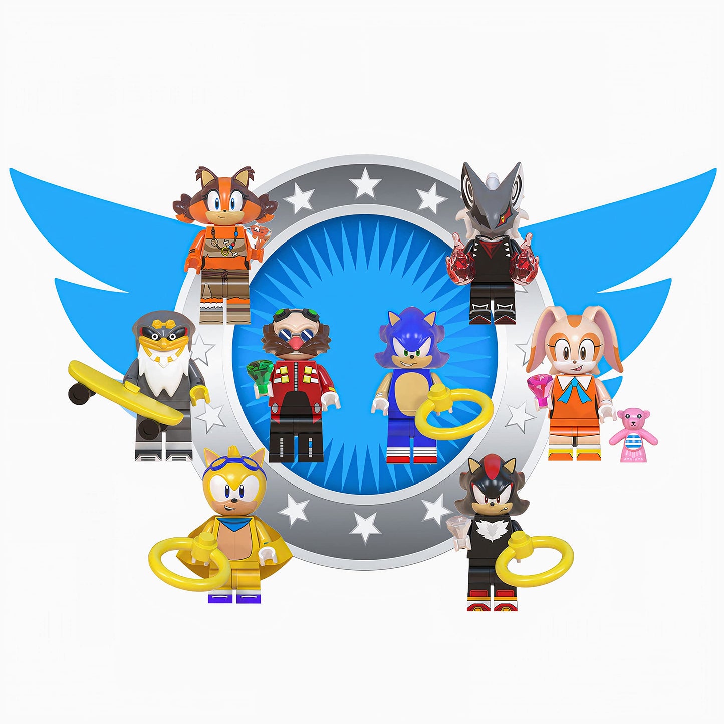 New Sonic Toys Figures Set - Deluxe Action Heroes Toy From Sonic - Gift For Kids (Sonic And Friends)