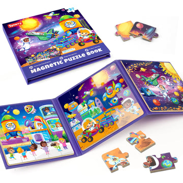 Synarry Magnetic Puzzles For Toddlers 3-5, Space Planets Solar System Puzzles For Toddlers 2-4, Travel Puzzles For Kids Ages 4-6 Car Airplane Road Trip Activities Games Gifts Toys For 3 4 5 6 Year Old