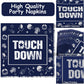 Football Party Plates And Napkins Supplies Kit Serve 25, Cowboy Navy Blue Football Rugby Tableware Kit Football Disposable Paper
