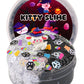 Black & White Cat's Paw Glitter Sequins Slime, Good Stretchy Crunchy Slime, Slime Party Favors for Kids, Slime Sensory Toys, Gir