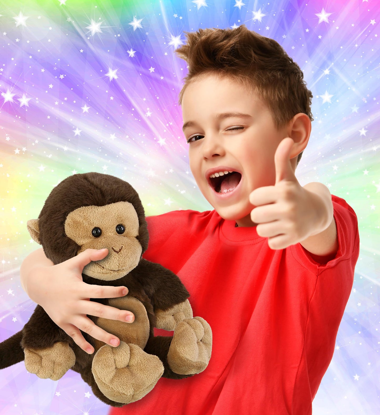 DolliBu Monkey Plush - Super Soft Stuffed Animal  Cute Brown Wildlife Animal Plush  Adorable Fluffy Stuffed Animal for Boys and Girls  Stuffed Zoo Animals Plush Gift for Babies  Kids  mature-themeds - 9 Inch