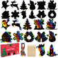 Stocking Stuffers - 48 PCS Rainbow Scratch Paper Cards Set | Christmas Crafts Toys Game for Kids - Christmas Gifts Ornaments Par