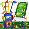 WATUDOU Toddler Golf Set Toys for Kids, Kids Toddler Golf Clubs with 7 Balls, Putting Mat & Golf Board, Toys Gifts for 3 4 5 6 Y