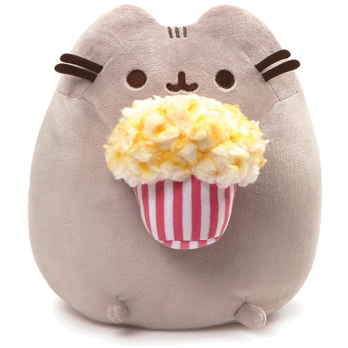 GUND Pusheen Snackables Popcorn Cat Plush - 9.5" Gray, High Quality Materials, Model 6050635