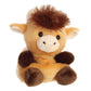 Aurora® Hubert Highland Cow™ Stuffed Animal - Brown Polyester, 5 Inches, Pocket-Sized Collectible Fun