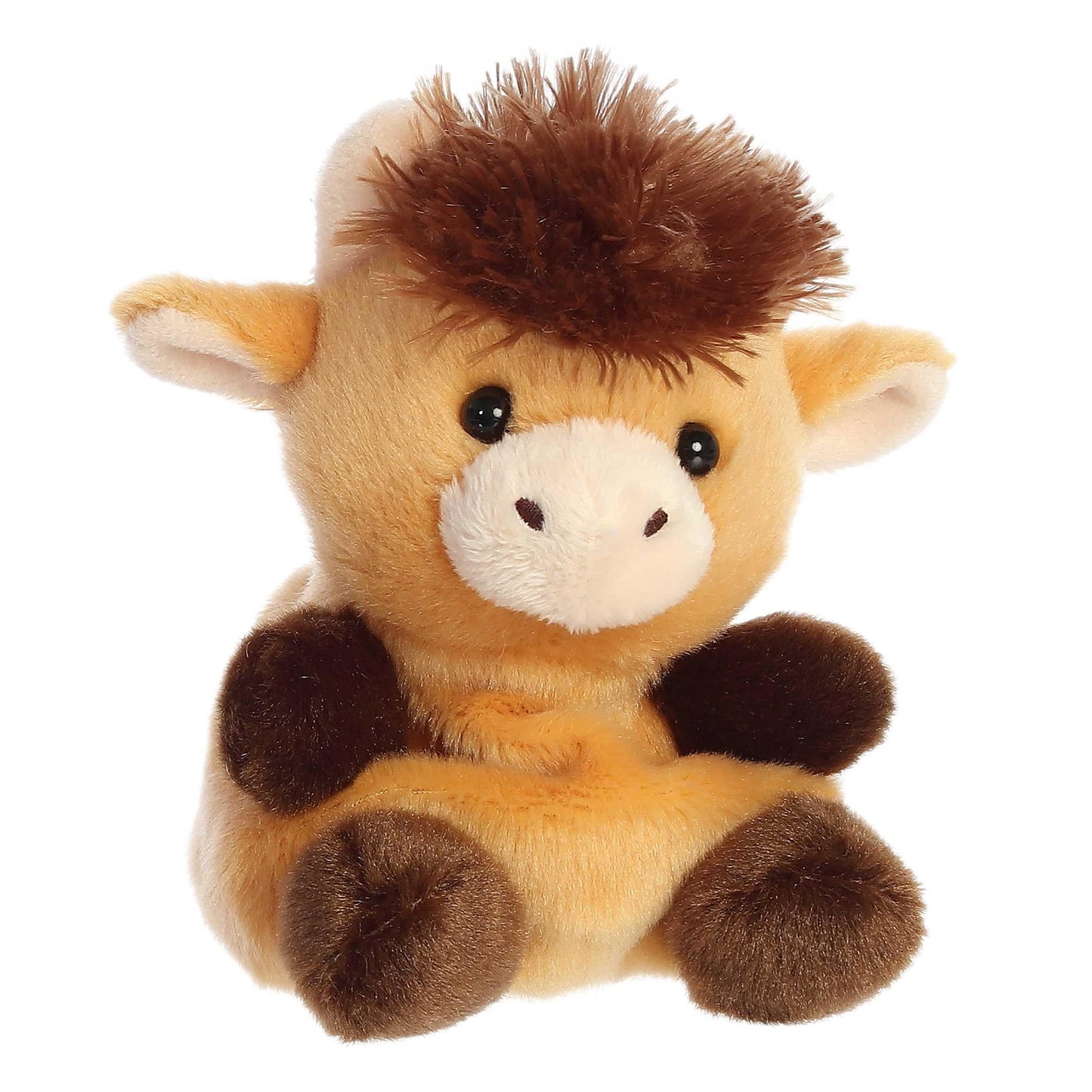 Aurora® Hubert Highland Cow™ Stuffed Animal - Brown Polyester, 5 Inches, Pocket-Sized Collectible Fun