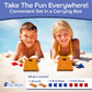 EUCATUS MINI Kids Portable Tabletop Cornhole Set – 2 Boards, 8 Bags, Red & Blue – Perfect for Slumber Parties & Birthdays