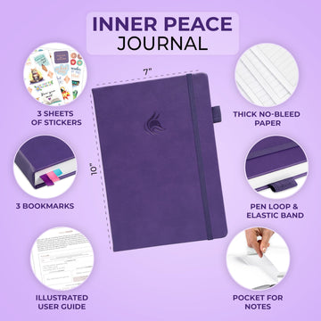 Clever Fox Inner Peace Journal - Guided Stress & Anxiety Relief Journal with Prompts - Healing & Self-Discovery Notebook for Wom