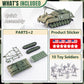 Maozyhomie Army Tank And Army Men Toys Playset, 2Pc 1:72 Us Tank-4 Models & 10Pc Toy Soldiers, Olive Drab Green Ww2 Military Veh