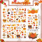Fall Stickers Autumn Stickers 640Pcs Thanksgiving Stickers For Kids Thanksgiving Autumn Maple Leaves Decal Stickers Thanksgiving