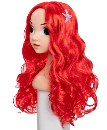 Funna Little Mermaid Costume For Girls Princess Dress Up With Accessories Wig Pink, 5T