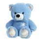 Aurora Festive Holiday Azure Bear Stuffed Animal - Seasonal Cheer - Heartwarming Gifts - Blue 8.5 Inches