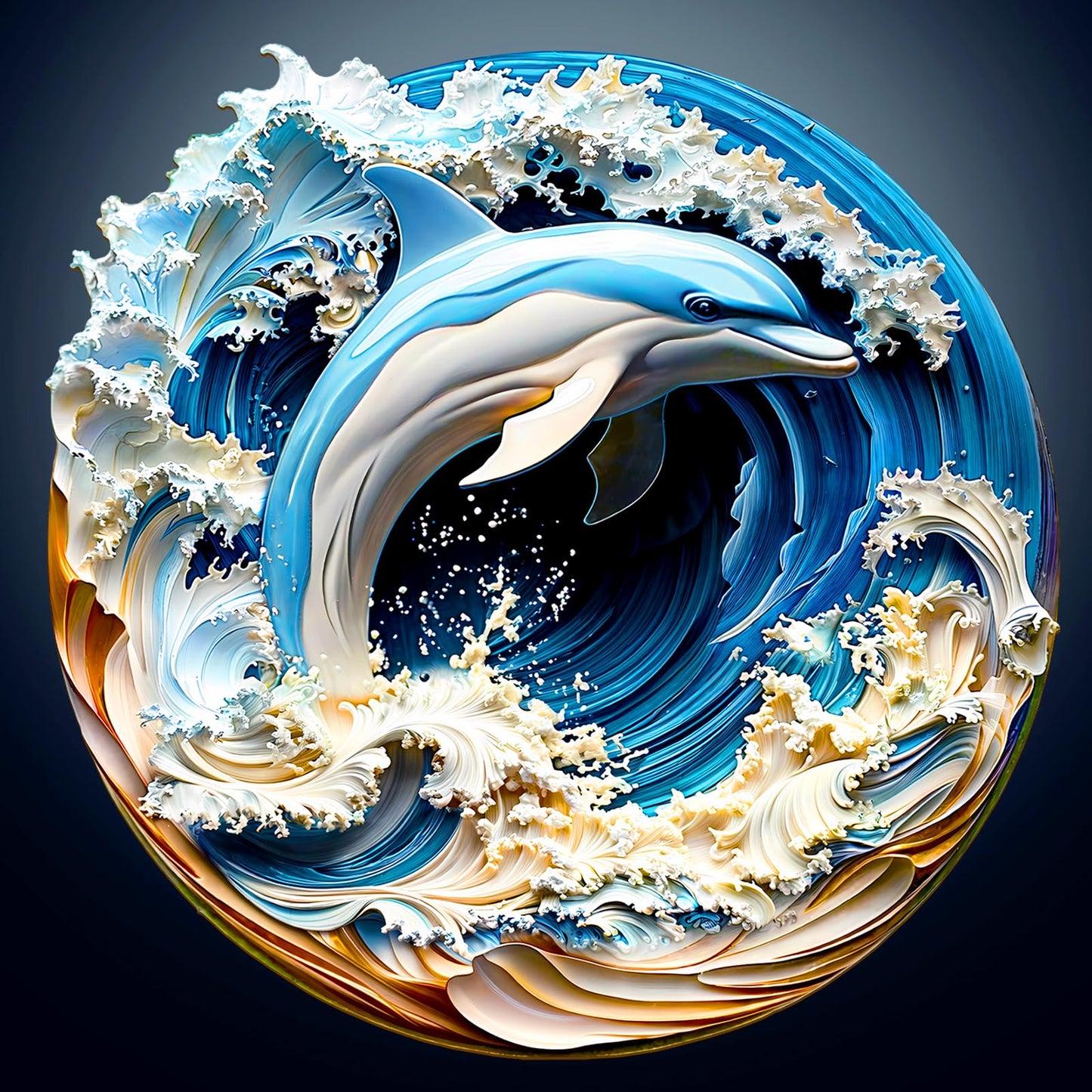 Wooden Puzzles for mature-themeds - 3D Vision Effects Dolphin Wooden Jigsaw Puzzle - Unique Animal Shaped Wood Puzzles mature-themed - Creative Birthday Gift Family Game (100pcs)