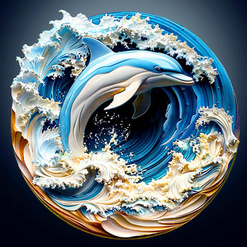 Wooden Puzzles for mature-themeds - 3D Vision Effects Dolphin Wooden Jigsaw Puzzle - Unique Animal Shaped Wood Puzzles mature-themed - Creative Birthday Gift Family Game (300pcs)