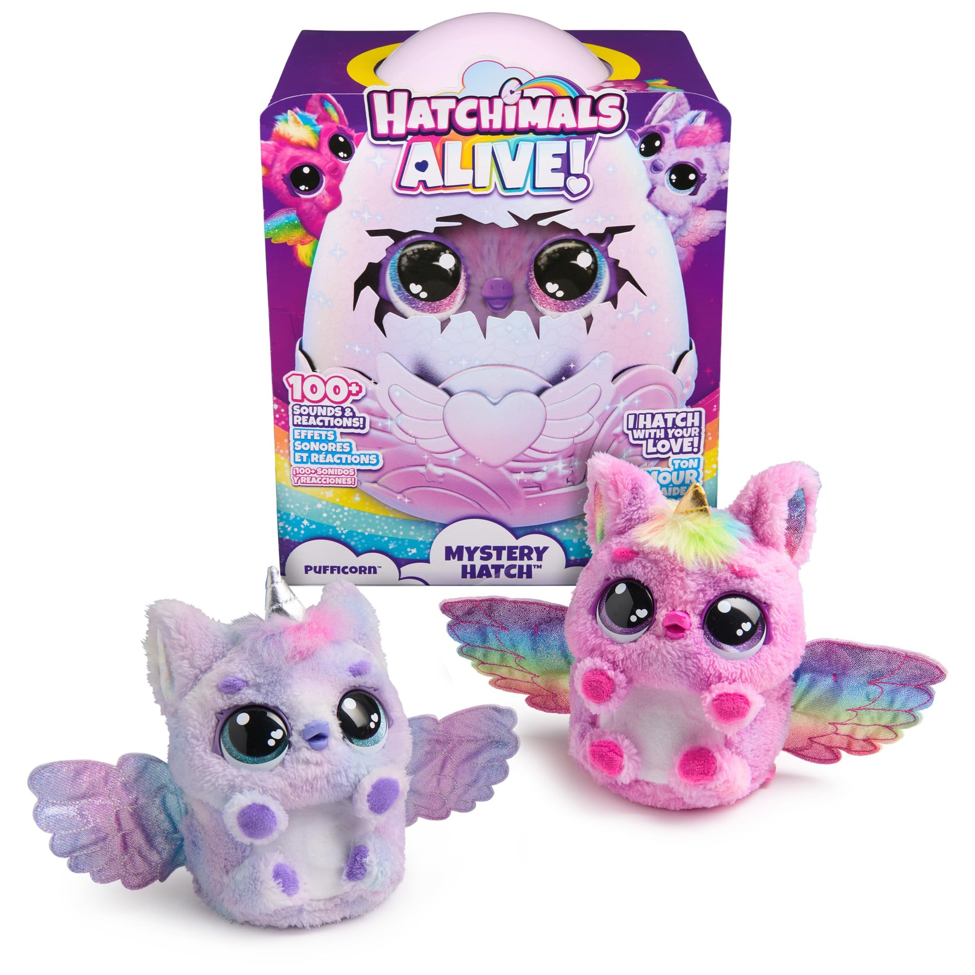 Hatchimals Alive, Mystery Hatch Pufficorn, Surprise Interactive Toy & Egg With Mist, Lights & Sounds (Styles May Vary), Kids Toy