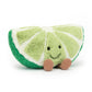 Jellycat Amuseables Slice Of Lime Stuffed Toy, 10 Inches | Fruit Plush | Fun Gift Idea