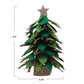 Creative Co-Op 5-1/4' Round X 8-1/2'H Wool Felt Tree With Twigs, Star & Wood Base, Green