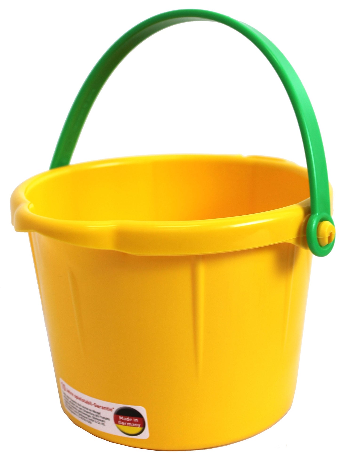 O SPIELSTABIL 4" Sand Pail Beach Toy - Durable PVC Bucket for Kids - Model 7204 - Colors Vary