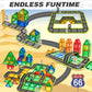 Magnetic Tiles Road - Route 66 Set, Magnet Building Blocks For Toddler Kids Toys, Construction Sets For 3+ Year Old Boys & Girls