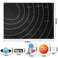 WATINC 44Pcs Outer Space Felt Story Board Set 3.5 Ft Solar System Universe Storytelling Flannel Interactive Play Kit with Hooks