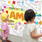 Naozinebi Positive Affirmations Coloring Poster For Kids Giant Coloring Poster Large Positive Coloring Tablecloth Jumbo Coloring