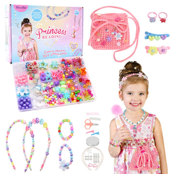 Bracelet Making Kit for Girls, Valentines Day Gifts Toys for Girls Kids, Arts and Crafts for Kids 4-6 8-12 Yr Girls, DIY Beads N