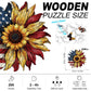 American Flag Sunflower Wooden Puzzles for mature-themeds  200pcs Wooden Jigsaw Puzzles for mature-themeds  American Flag Unique Shaped Jigsaw Puzzles Creative Gift for Friend Family Game Medium Size 10.6'' x 10.6''