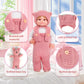 Artst 9Pcs Reborn Baby Doll Accessories With Bassinet,Baby Doll Clothes Knitted Outfit For 17-22 Inch Newborn Girls