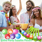 VercanMonth 12 Pcs Luau Games Hawaiian Spoon Race Games Toy Set Luau Party Favors Tropical Summer Birthday Party Themed Ball and