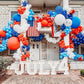 Togvu 35 Pack Balloons, Blue Orange, Reusable Latex, For Baby Shower, Birthday, Wedding Decorations, With 2 Ribbons