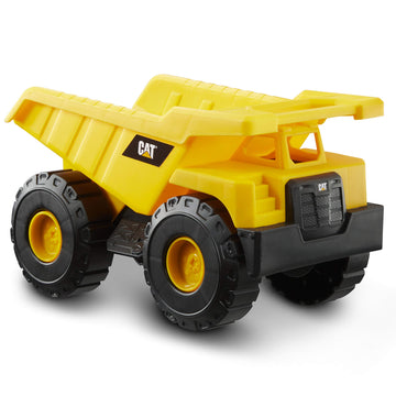 CatToysOfficial, CAT Construction Tough Rigs 15'' Dump Truck Toy, Ages 3 and up, Yellow