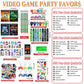 Sayglossy 331 Pcs Video Game Party Favors Set Includes Gift Bags Pencils Notebook Sharpener Slap Bracelets Rings Keychains Tatto