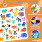 Towjug 3 Set Reusable Stickers Book For Toddles, Preschool Learning Activity Sticker Books, Jelly Stickers Quiet Books For Girls