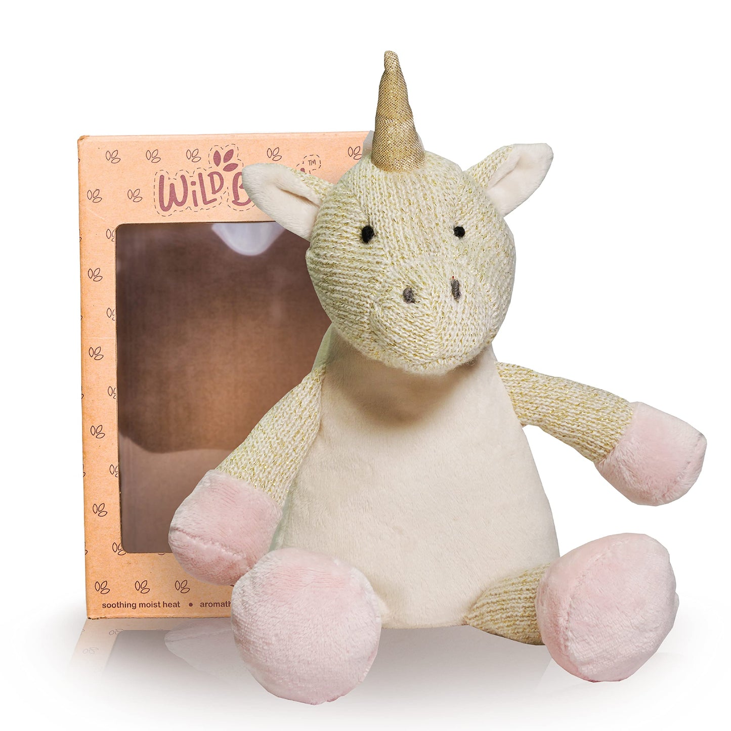 Wild Baby Unicorn Stuffed Animals, Warmie For Kids, 12 Inch, Microwavable, Heatable Clay Beads, Squishmallow Plush Pal With Drie