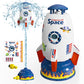 Skirfy Sprinkler Rocket Launcher Outdoor Water Toys for Kids, Rocket Design Water Powered Liftoff 9-16ft & Spin, Summer Garden L