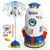 Skirfy Sprinkler Rocket Launcher Outdoor Water Toys for Kids, Rocket Design Water Powered Liftoff 9-16ft & Spin, Summer Garden L