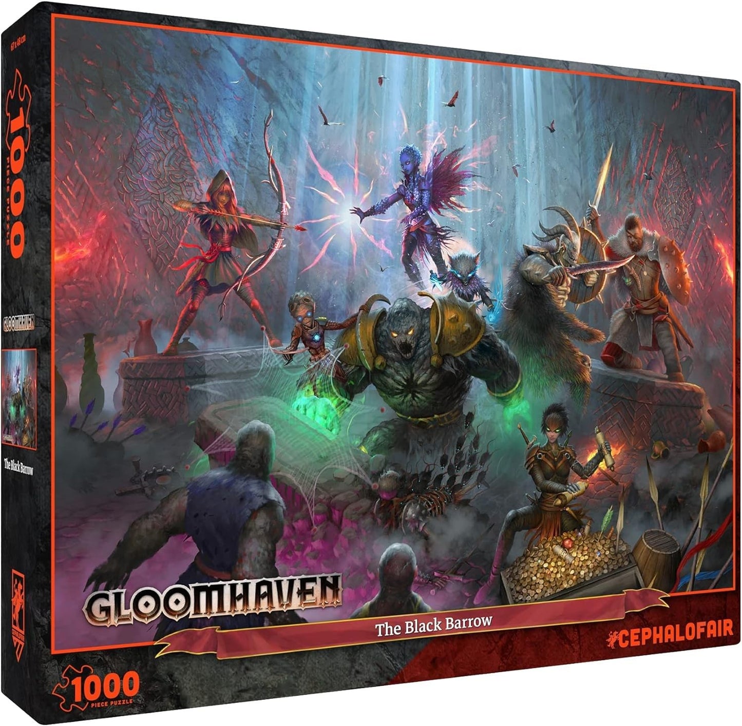 Cephalofair Games Gloomhaven: The Black Barrow Puzzle (1000 Piece) (Cph0701 ) , Grey