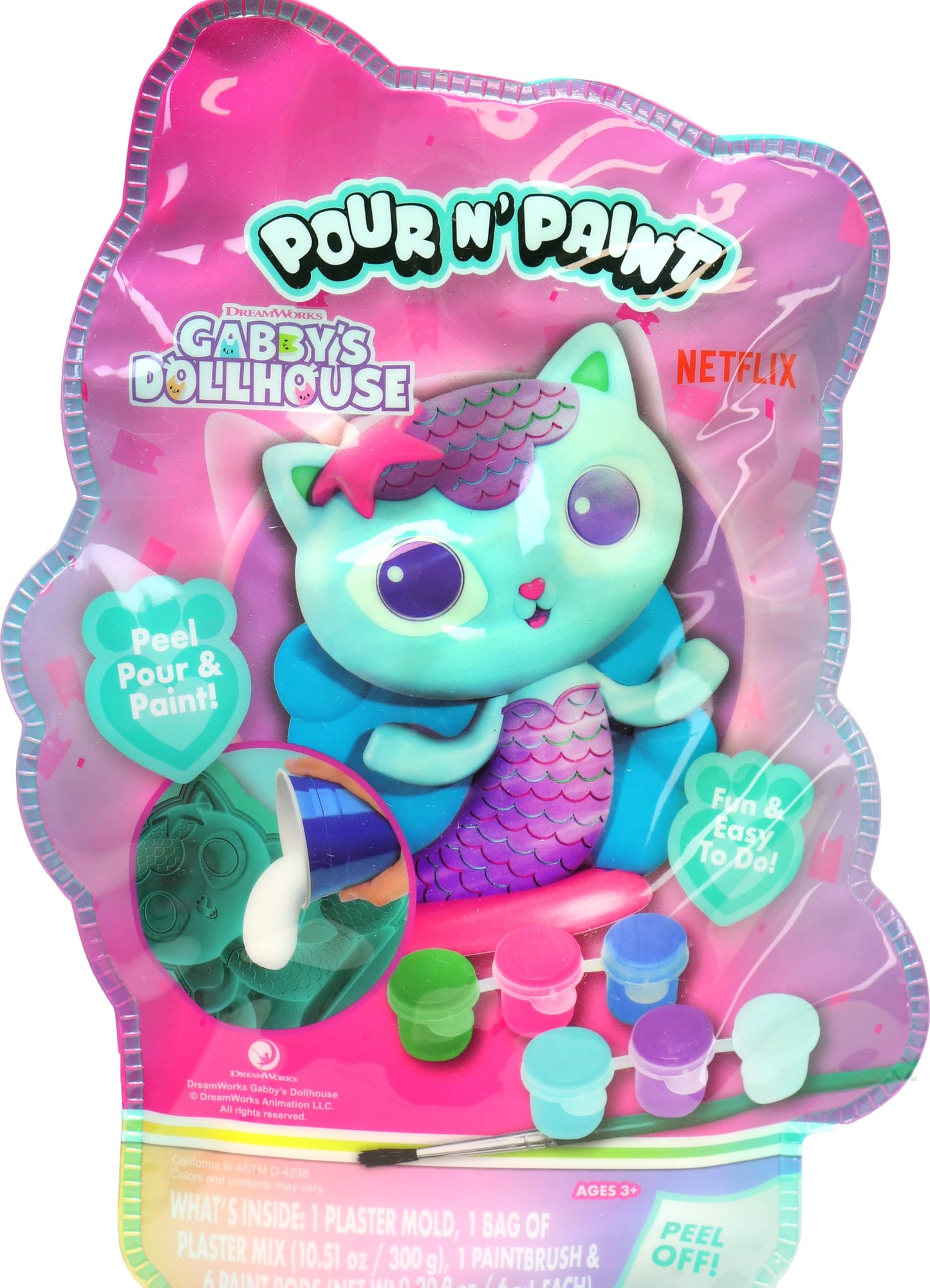 Tara Toy LLC Gabbys Dollhouse Mercat Pour N Paint