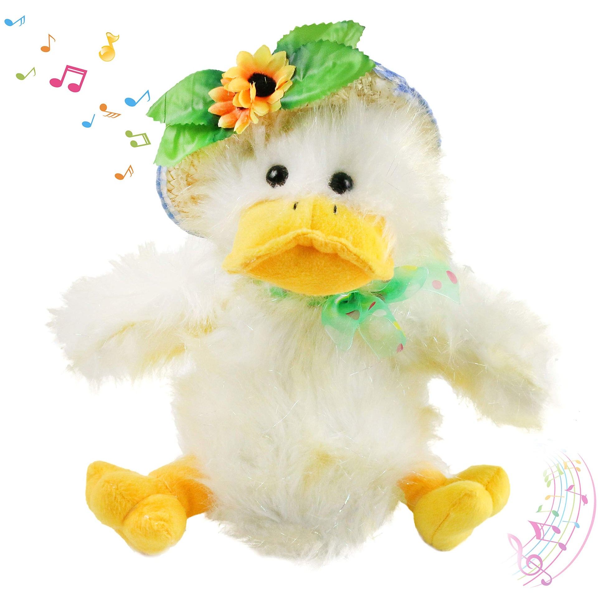 Houwsbaby 12 Electronic Duck Music Dancing Stuffed Animal Singing You Are My Sunshine Waving Interactive Duck Plush Toy With Str