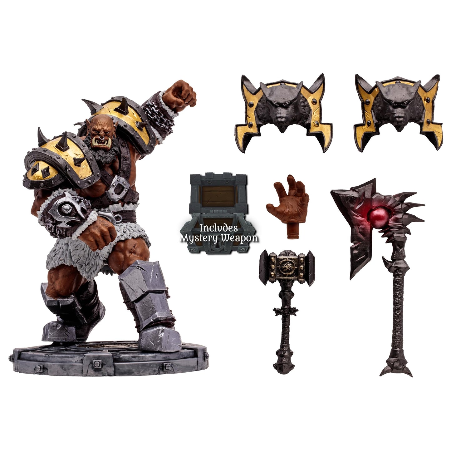 McFarlane Toys World of Warcraft Orc Warrior/Shaman 1:12 Scale Posed Figure - Multicolor, Model 16683, Plastic