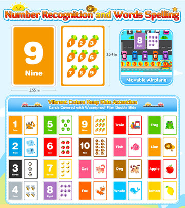 DOLNOW Magnetic Alphabet Maze Montessori Toys  Travel Toys for Boys Girls Ages 2 3 4  Learning Toy Fine Motor Skills Sensory Gifts for Toddlers Preschool with 20pcs Numbers Animals Cards