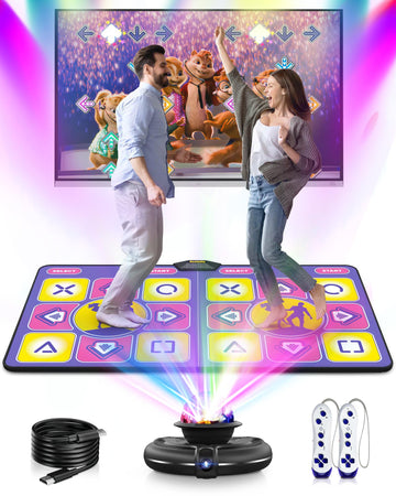 Acelufly Dance Mat - Wireless Electronic Dance Mat For Tv With Camera, Non-Slip Exercise Dance Pad With Yoga Mode For Kids & Adults, Family-Friendly Game Mat Toy Gift For Girls & Boys (Purple)