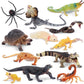 Toymany Reptile Animal Figurine Toys Set, 12 Pcs Desert Amphibians Animal Figures With Komodo Dragon Lizard Snake Chameleon Rainforest Cold Blooded Animals Figures Party Favor For Kids