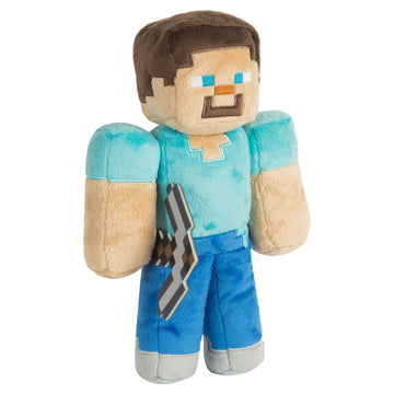 Jinx Minecraft Steve Plush Stuffed Toy, Multi-Colored, 12' Tall