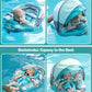 Kalolary Baby Pool Float with Canopy, Foam Swim Trainer for Infants 3-24 Months, Green Forest