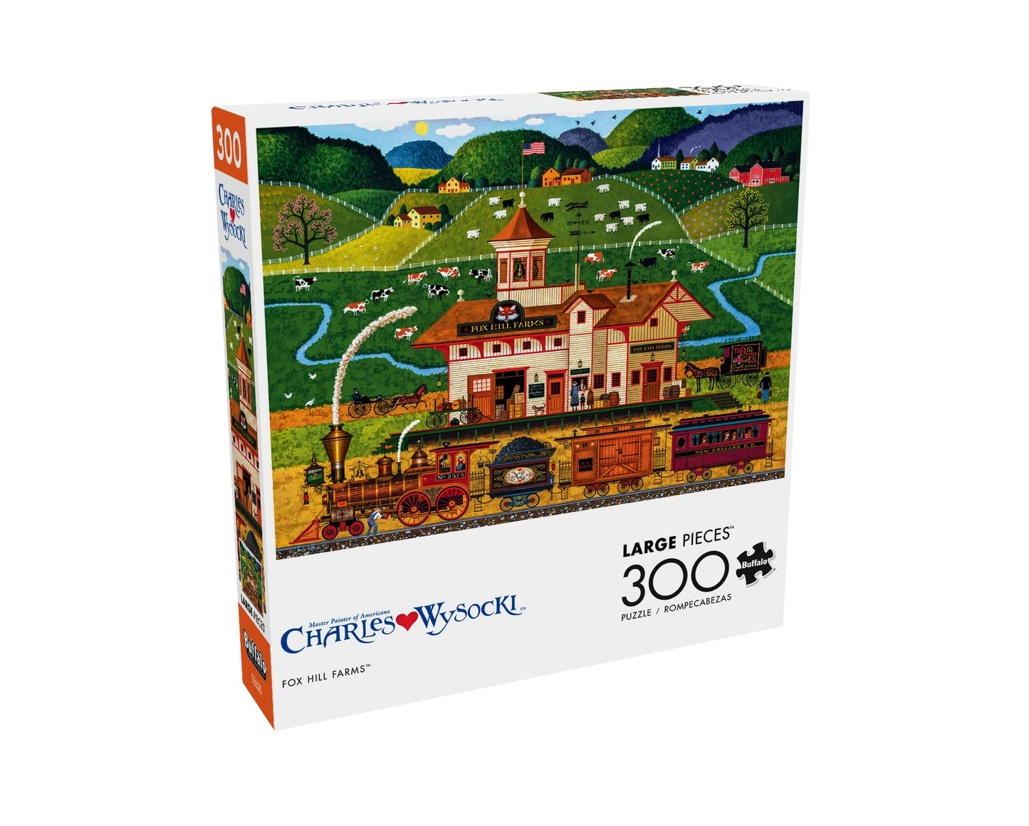 Buffalo Games - Charles Wysocki - Fox Hill Farms - 300 Piece Jigsaw Puzzle For Adults -Challenging Puzzle Perfect For Game Nights - Finished Size Is 21.25 X 15.00