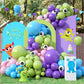 Wpensky Monster Balloons Arch Kit - Rubber Balloon Decoration for Monster Theme Party - Pink, Green, Blue, Purple